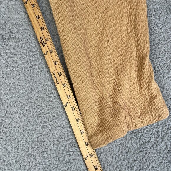 Susan Graver Pants Womens 1X Beige Tan Liquid Knit Wide-Leg Pull-On Crinkle - Picture 10 of 10